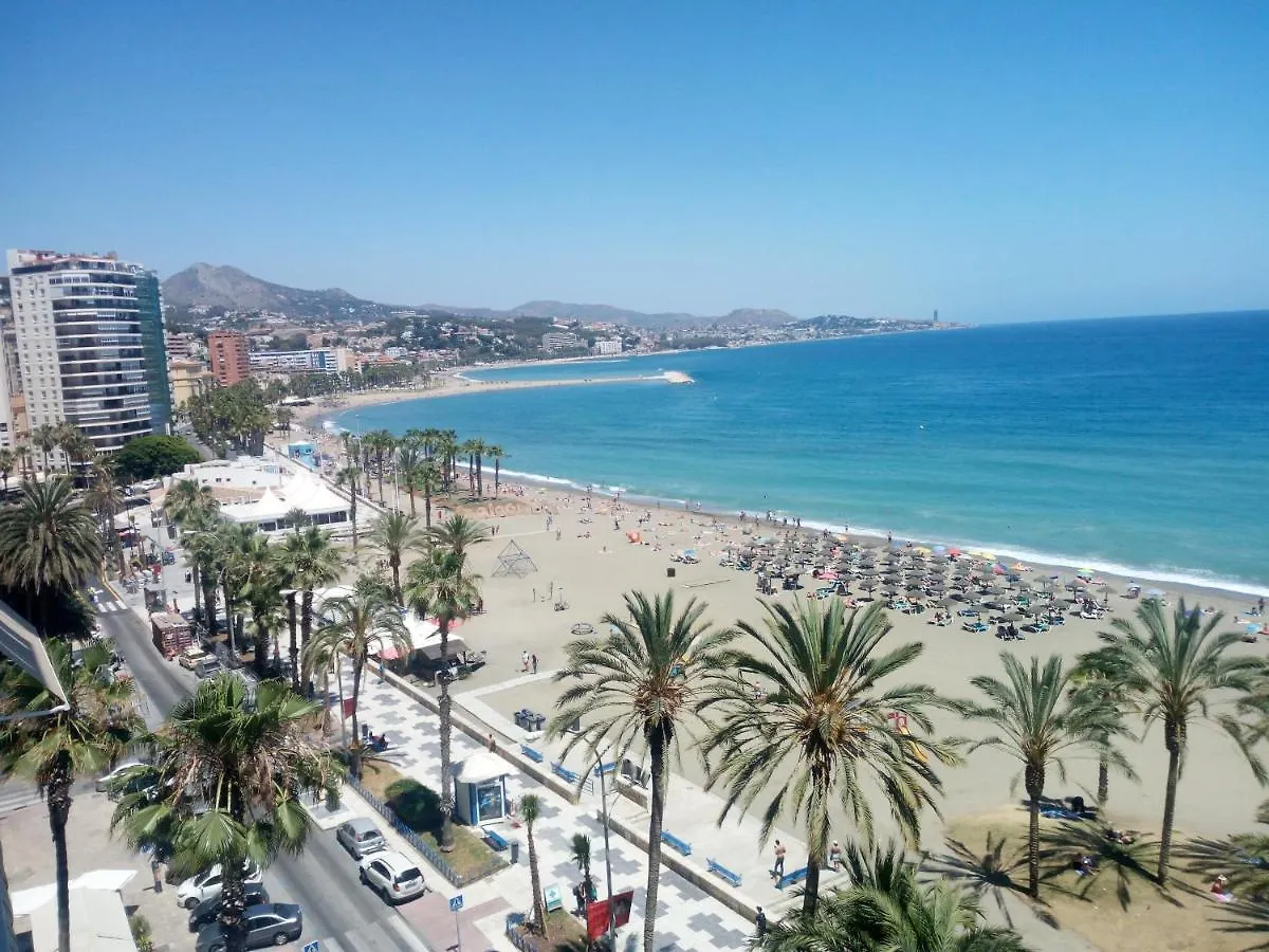 Malagueta Playa Azul Mediterraneo Malaga Spain